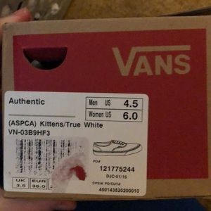 Vans Shoes - NWT ASPCA Cat Vans Vans Shoes - NWT ASPCA Cat Vans